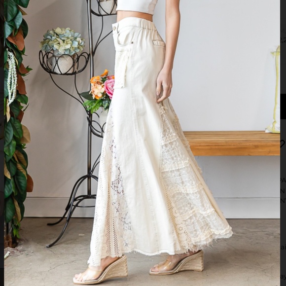 OLI and HALI LACE GROOVY WIDE LEG PANTS WOMEN'S FLARE JEANS  LAST PAIRS! - Picture 4 of 5